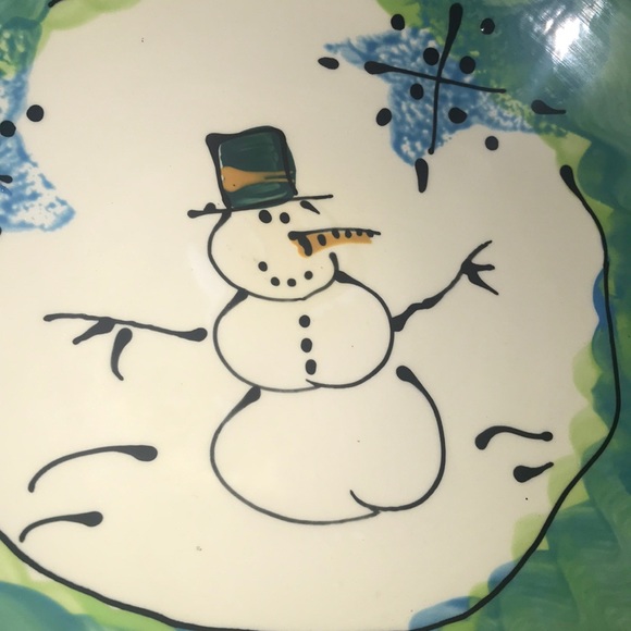 Artables Canada snowman ⛄️ plate with wooden box - Picture 2 of 7